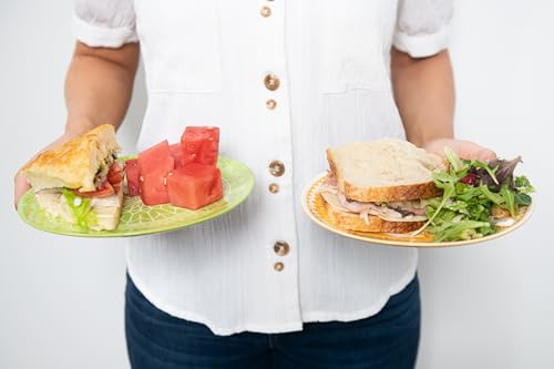 Annovero Mismatched Colorful Dinnerware Set of 6 - Boho Kitchen Dishes - Zero Lead & Cadmium