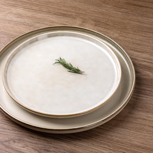 8-Piece Chip and Scratch Resistant Stoneware Dinnerware Set, Dishwasher & Microwave Safe